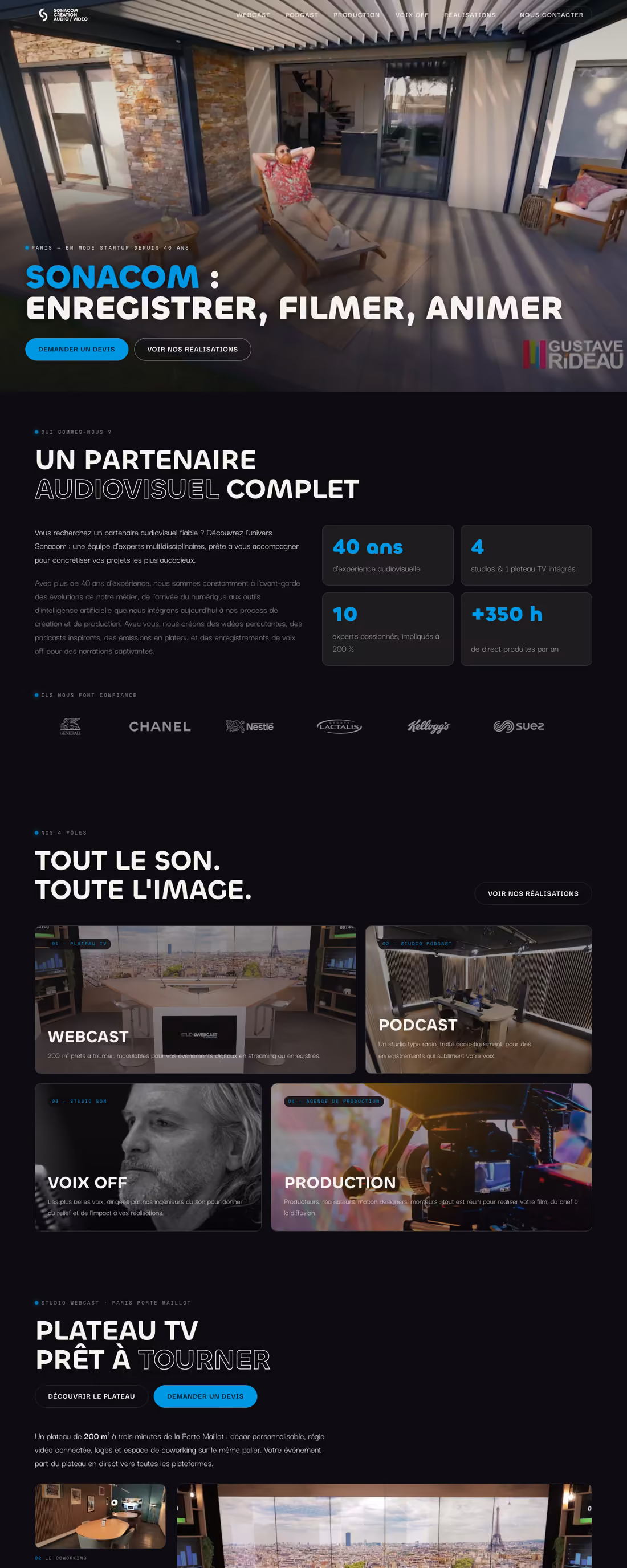 Capture du site Sonacom