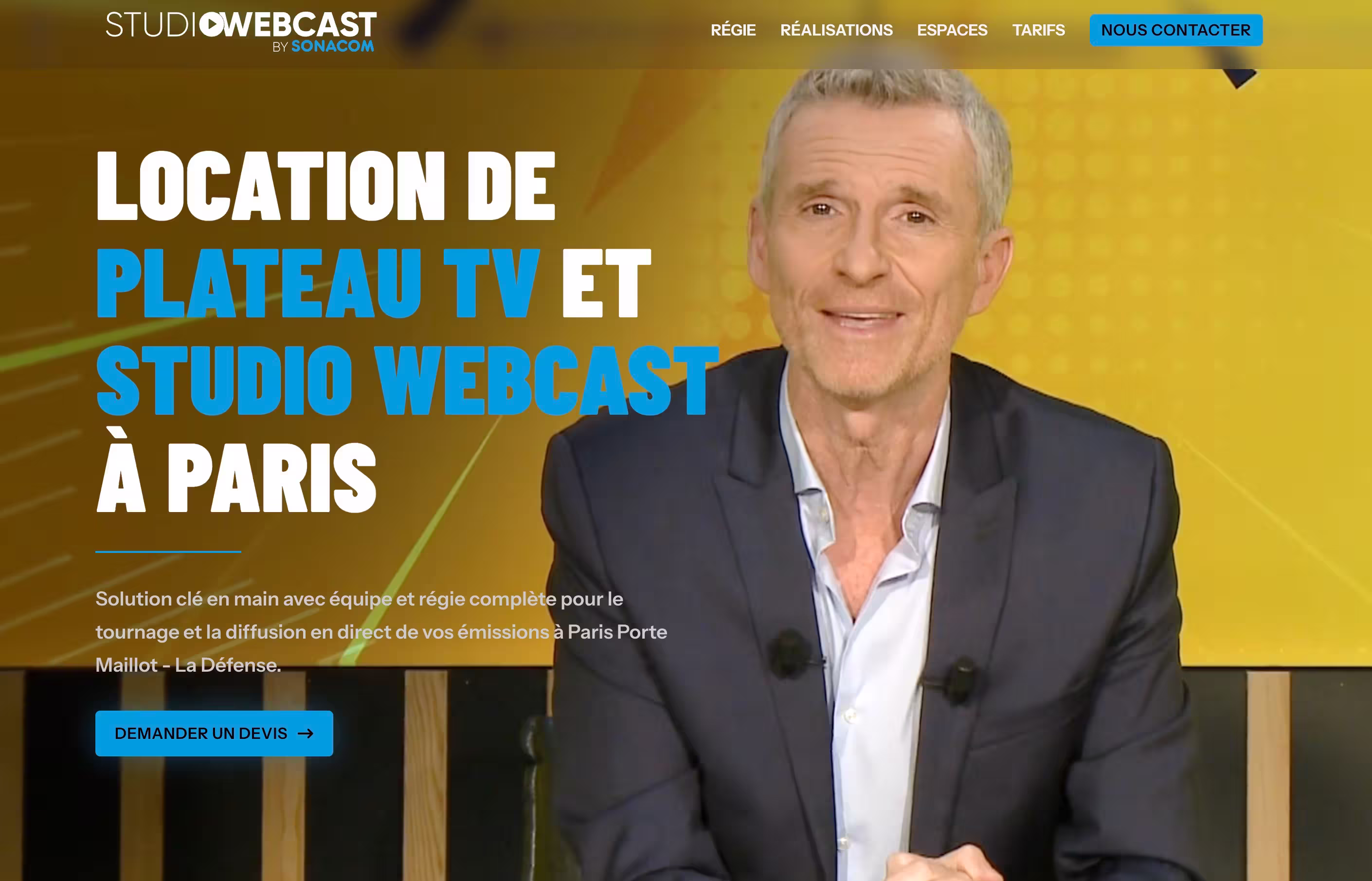 Site web pour Studio Webcast — Sonacom